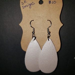 Hand made faux leather earrings
